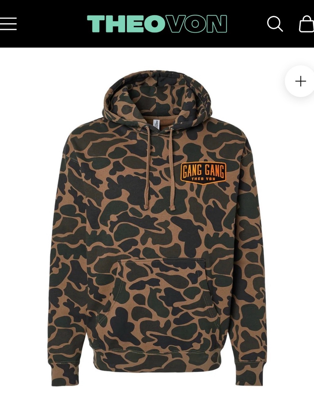 Gang Gang Camo Hoodie - Brown/Green